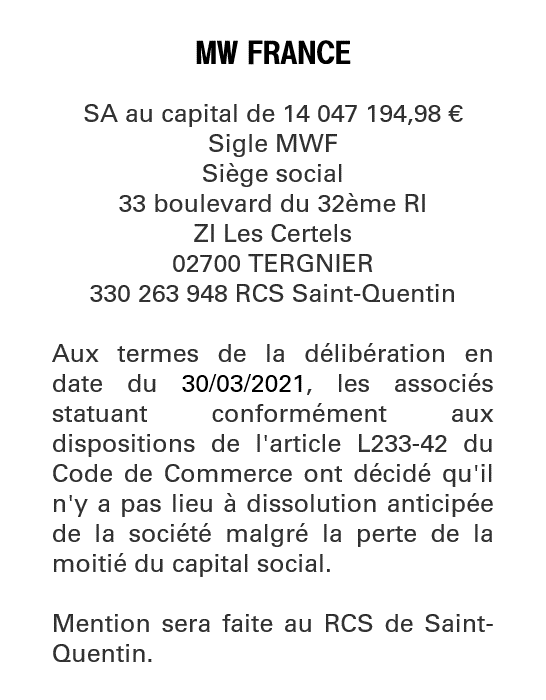 Exemple annonce légale Poursuite d'activité