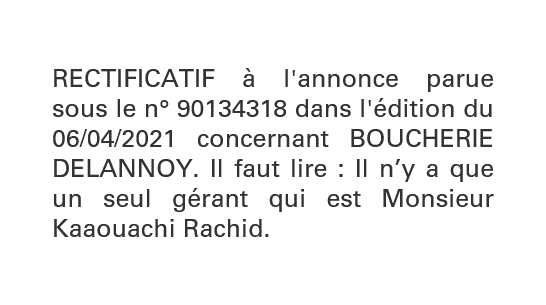 Exemple annonce légale Rectificatif